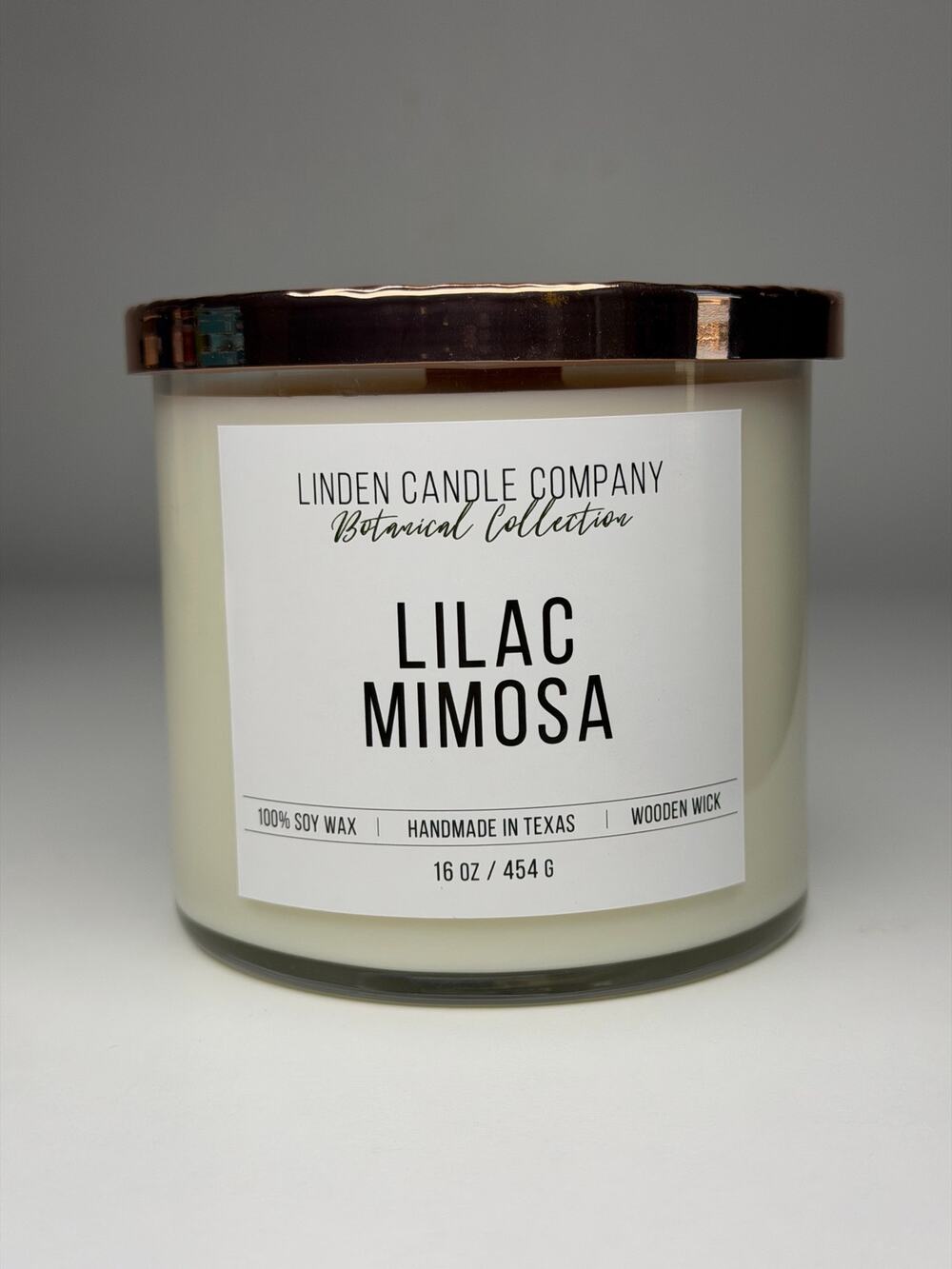 Linden Candle Company Lilac Mimosa Scented Candle — Soy Wax Limited Edition 16oz